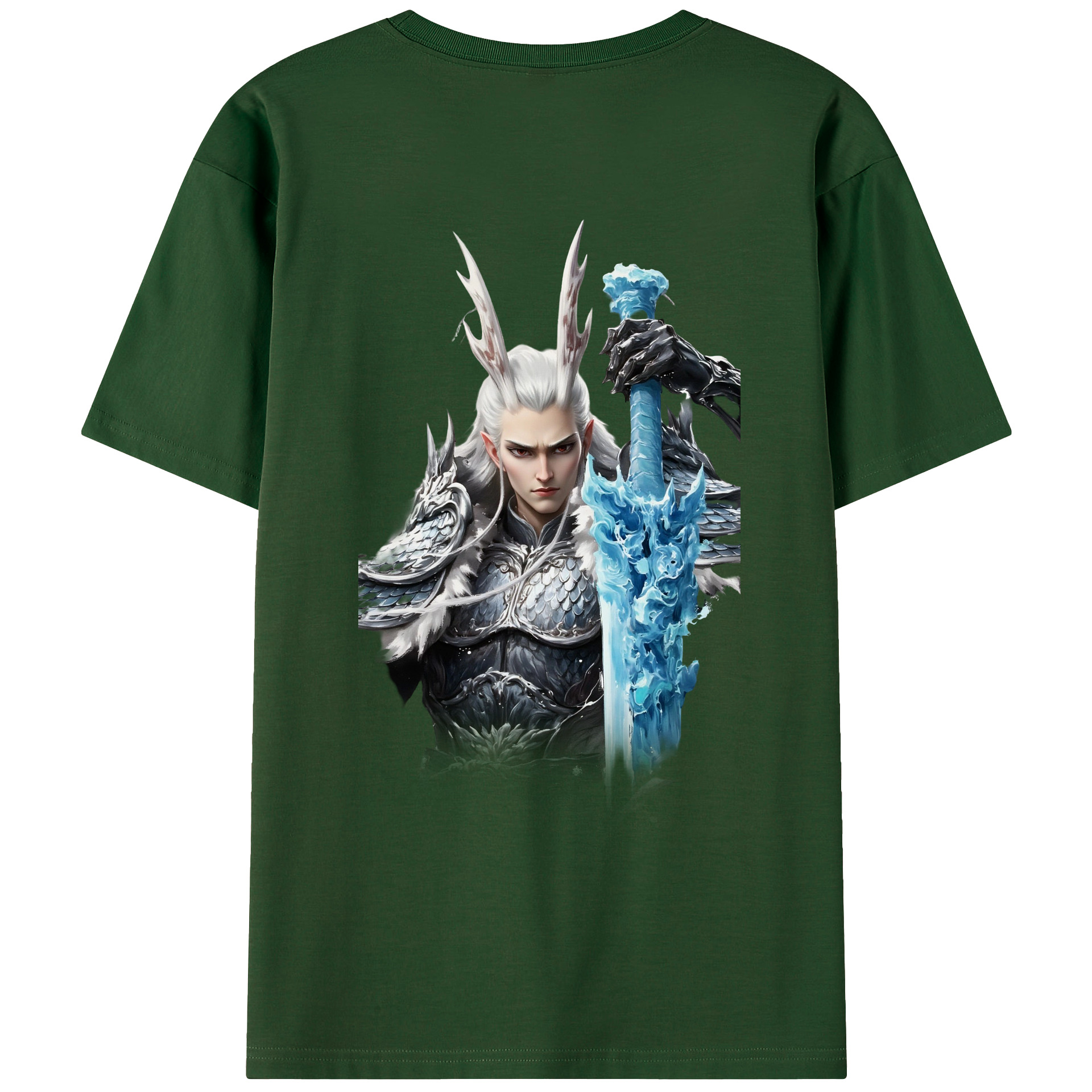 （画像用） Ne Zha 2 ナタ 魔童の大暴れ 綿100％半袖Tシャツ（背面プリント）